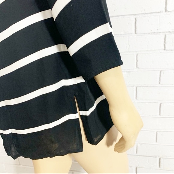 Ralph Lauren Black Linette Graduated Striped Top - Picture 6 of 8